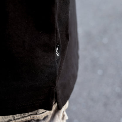 BLUCO / HEAVY DRY COTTON POLO NECK TEE -BWG- (BLACK)