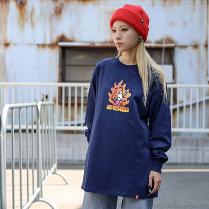 SPITFIRE / LIL BEATDOWNS L/S TEE (NAVY)