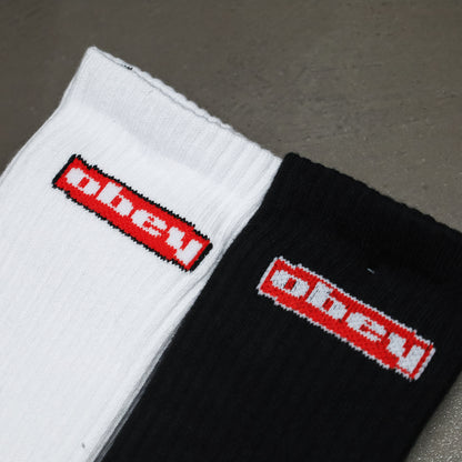 OBEY / OBEY OVAL SOCKS (WHITE)