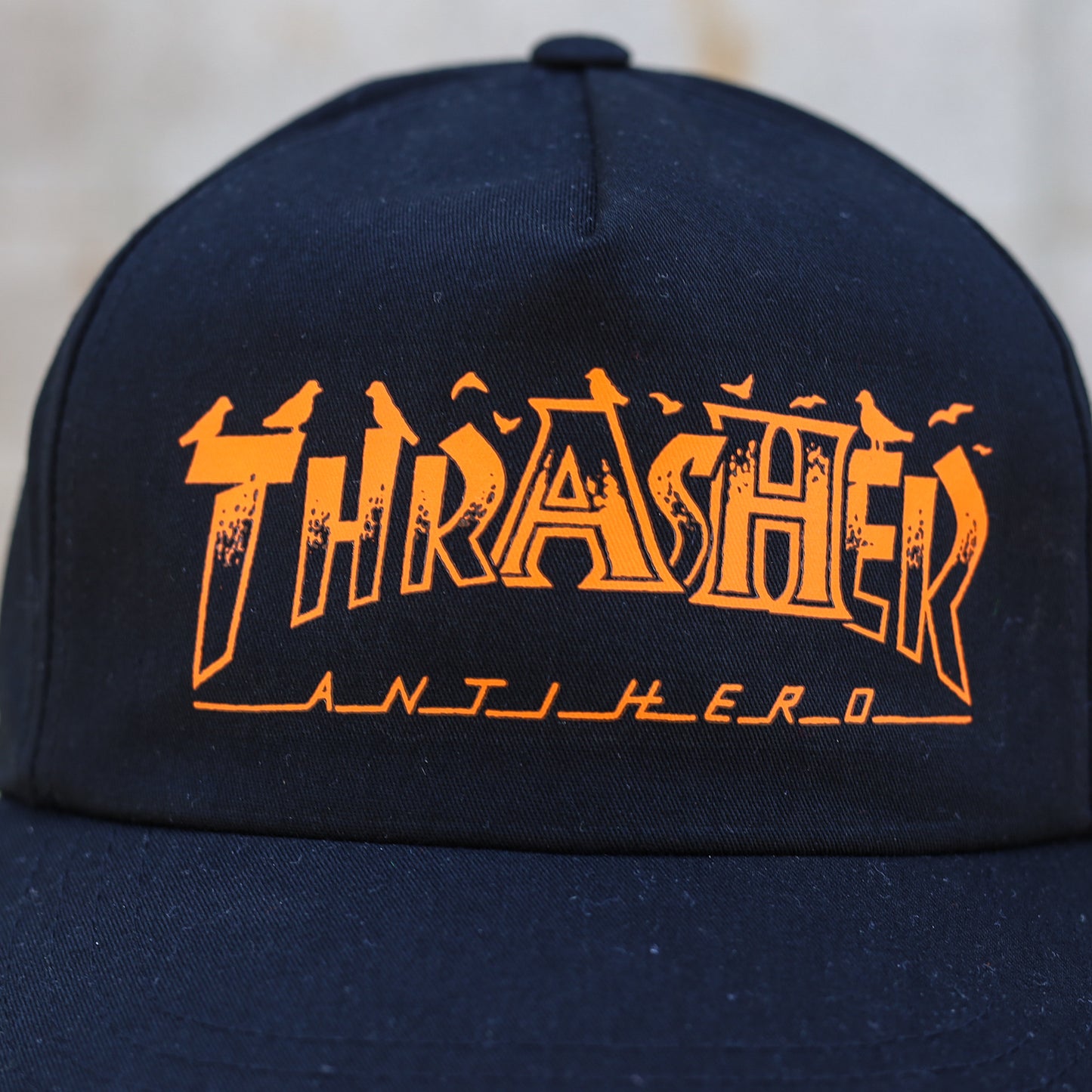 THRASHER X ANTIHERO / PIGEON MAG SNAPBACK CAP (BLACK)