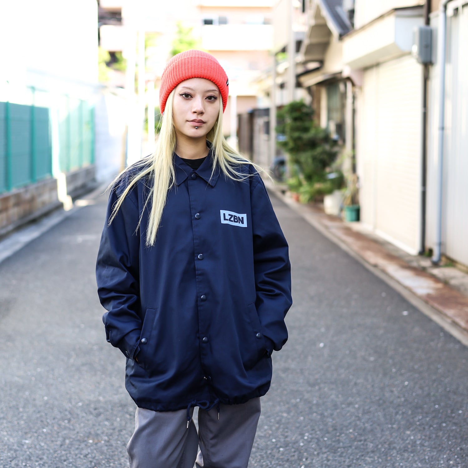 LZBN / WORKERS T/C COACH JACKET (NAVY) – Feelin'