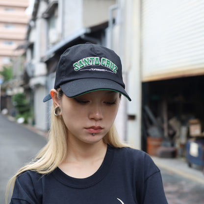 SANTA CRUZ / COLLEGIATE STRAPBACK CAP (ECO BLACK)