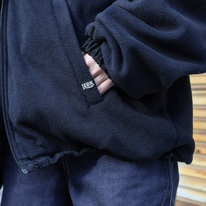 LZBN / HOLLOW OVAL LOGO REVERSIBLE JACKET (BLACK/BLACK)