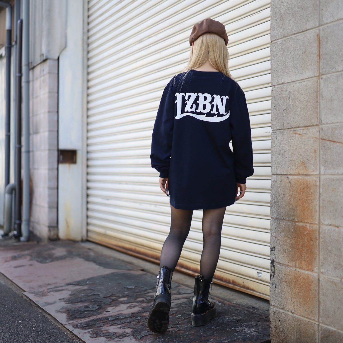 LZBN / LZBN LOGO L/S TEE (NAVY)