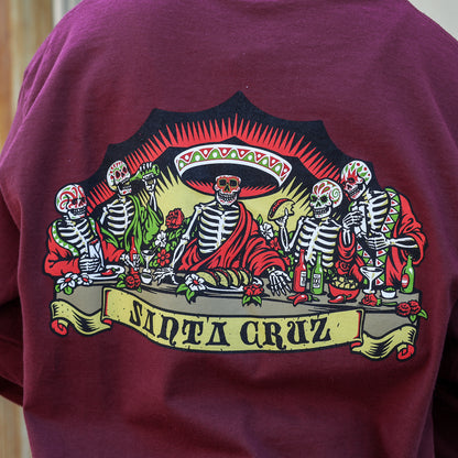SANTA CRUZ / GUZMAN DEAD DINERS L/S TEE (MAROON)