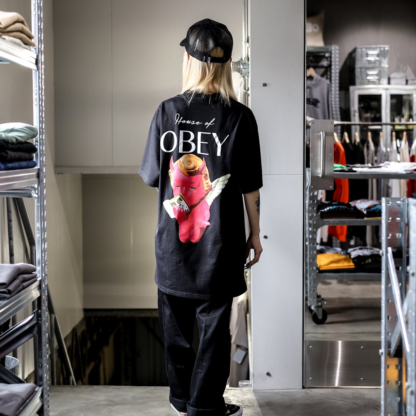 OBEY / HOUSE OF OBEY CLASSIC TEE (BLACK)