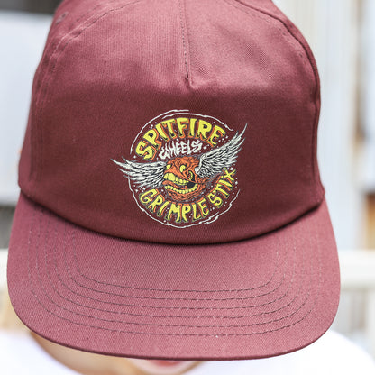 SPITFIRE X GRIMPLE STIX / FLYING GRIMPLE SNAPBACK CAP (MAROON)