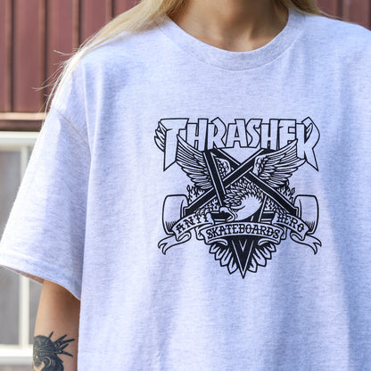 THRASHER X ANTIHERO / EAGLEGRAM TEE (ASH GREY)