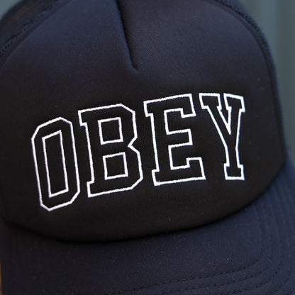 OBEY / OBEY ACADEMY TRUCKER CAP (BLACK)