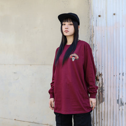 SANTA CRUZ / GUZMAN DEAD DINERS L/S TEE (MAROON)