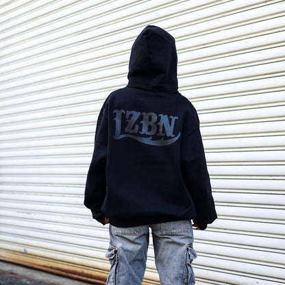 LZBN / LZBN LOGO EXTRA HEAVY PULLOVER HOODIE (ALL BLACK)