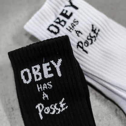 OBEY / OBEY HAS A POSSE SOCKS (WHITE)