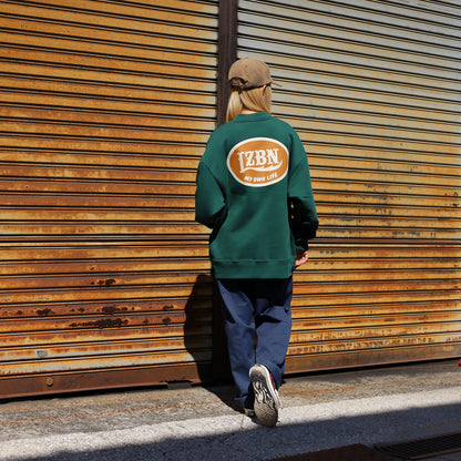 LZBN / OVAL LOGO SWEAT CARDIGAN (IVY GREEN)