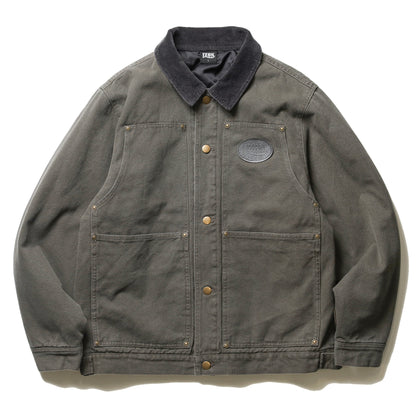 LZBN / OVAL LOGO PATCH CANVAS WORK JACKET (ASPHALT)