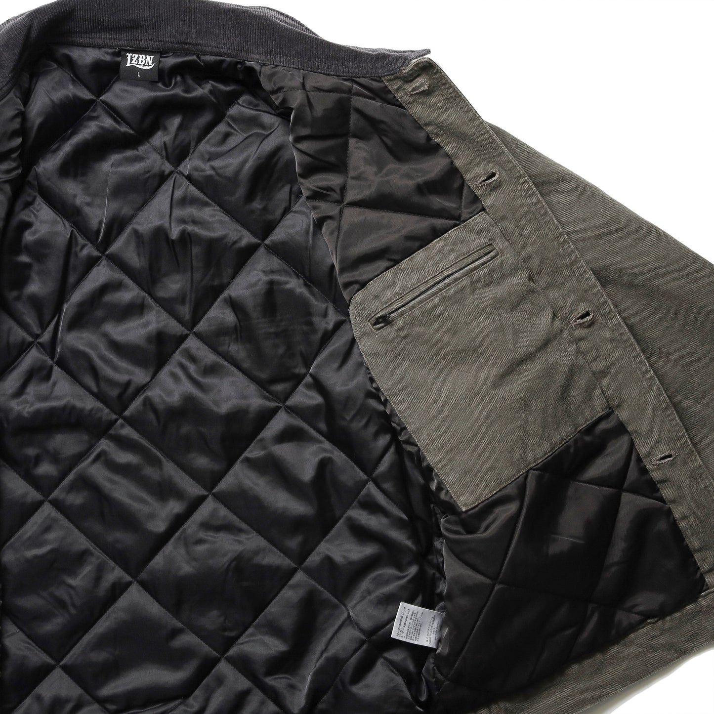 LZBN / OVAL LOGO PATCH CANVAS WORK JACKET (ASPHALT)