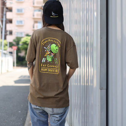 ANTIHERO / JALOPI STOP POLLUTION TEE (HEATHER ARMY)
