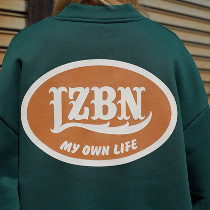 LZBN / OVAL LOGO SWEAT CARDIGAN (IVY GREEN)