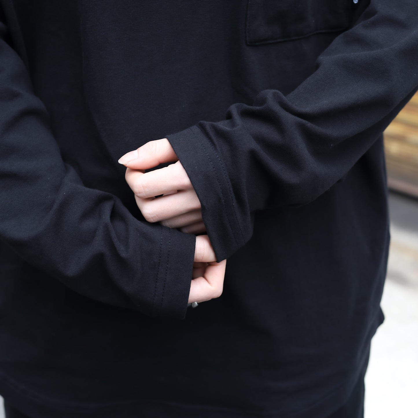 BLUCO / RAGLAN L/S TEE -HEX- (BLACK)