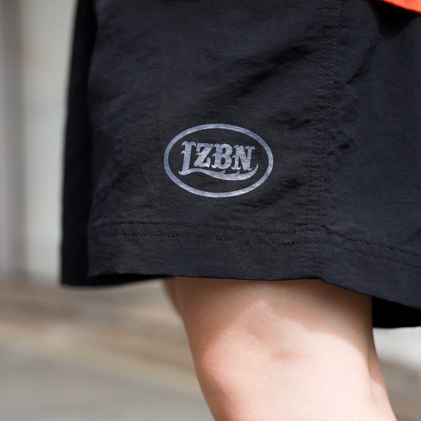 LZBN / OVAL LOGO II NYLON EASY SHORT (BLACK)