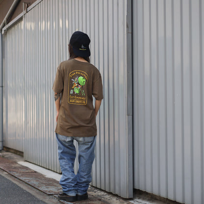 ANTIHERO / JALOPI STOP POLLUTION TEE (HEATHER ARMY)