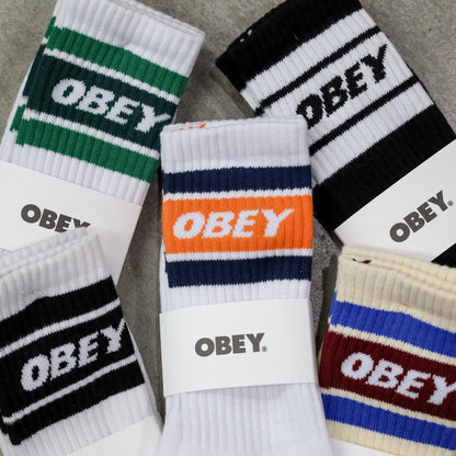 OBEY / COOPER II SOCKS (WHITE / ORANGE)