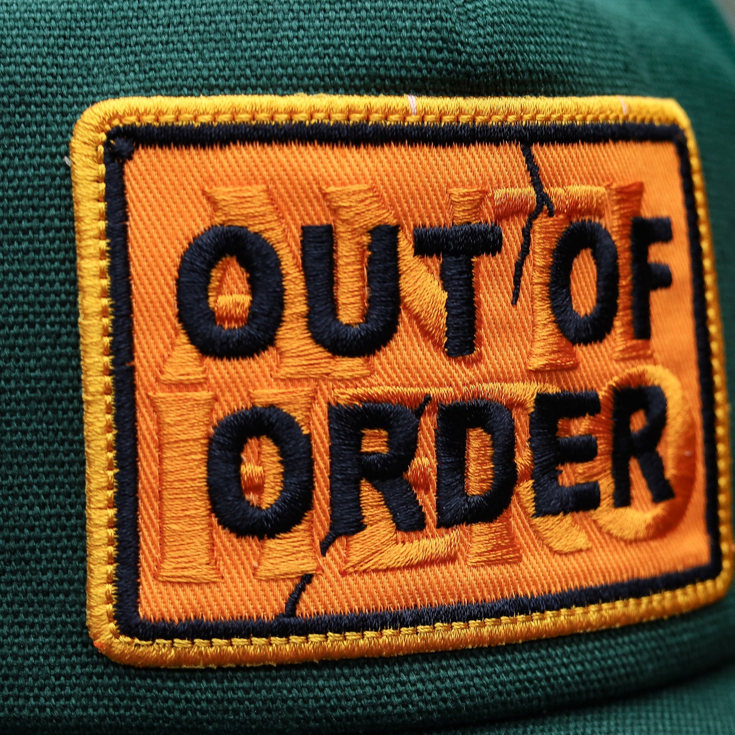 ANTIHERO / OUT OF ORDER SNAPBACK CAP (FOREST GREEN/ORANGE)