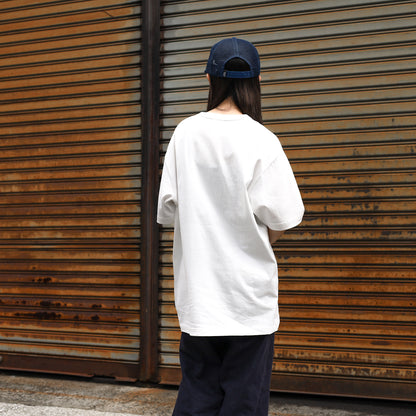 BLUCO / PRINT TEE -OLD- (WHITE-BLUE)