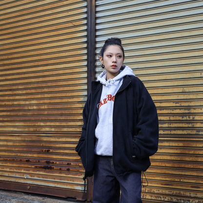 LZBN / HOLLOW OVAL LOGO REVERSIBLE JACKET (BLACK/BLACK)