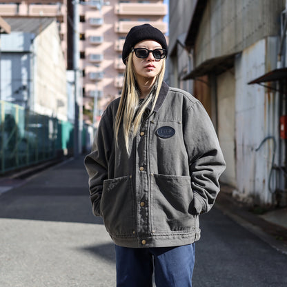 LZBN / OVAL LOGO PATCH CANVAS WORK JACKET (ASPHALT)