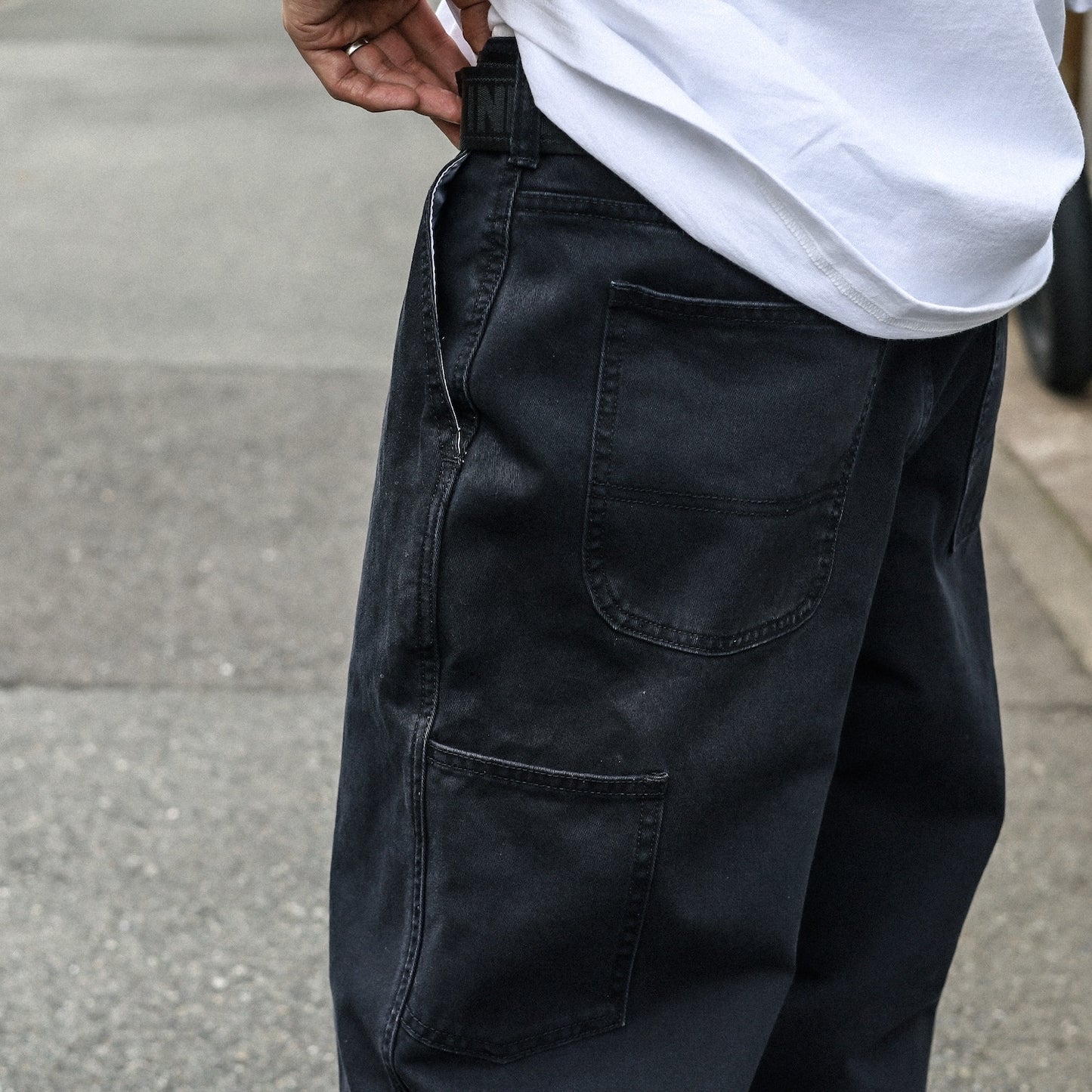 OBEY / BIG TIMER CARPENTER PANT (BLACK FADED WASH)
