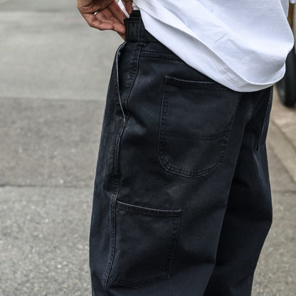OBEY / BIG TIMER CARPENTER PANT (BLACK FADED WASH)