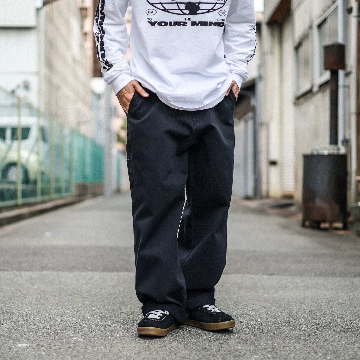 OBEY / BIG TIMER CARPENTER PANT (BLACK FADED WASH)