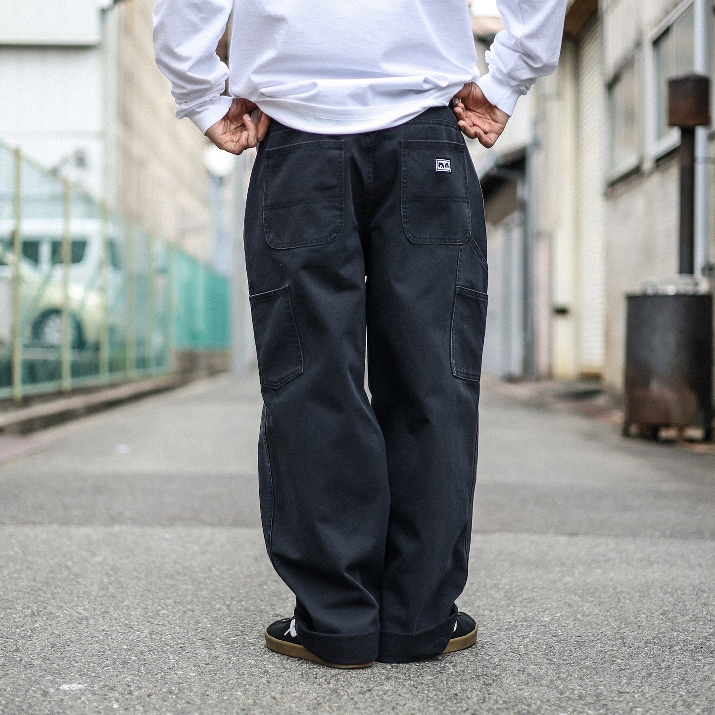OBEY / BIG TIMER CARPENTER PANT (BLACK FADED WASH)