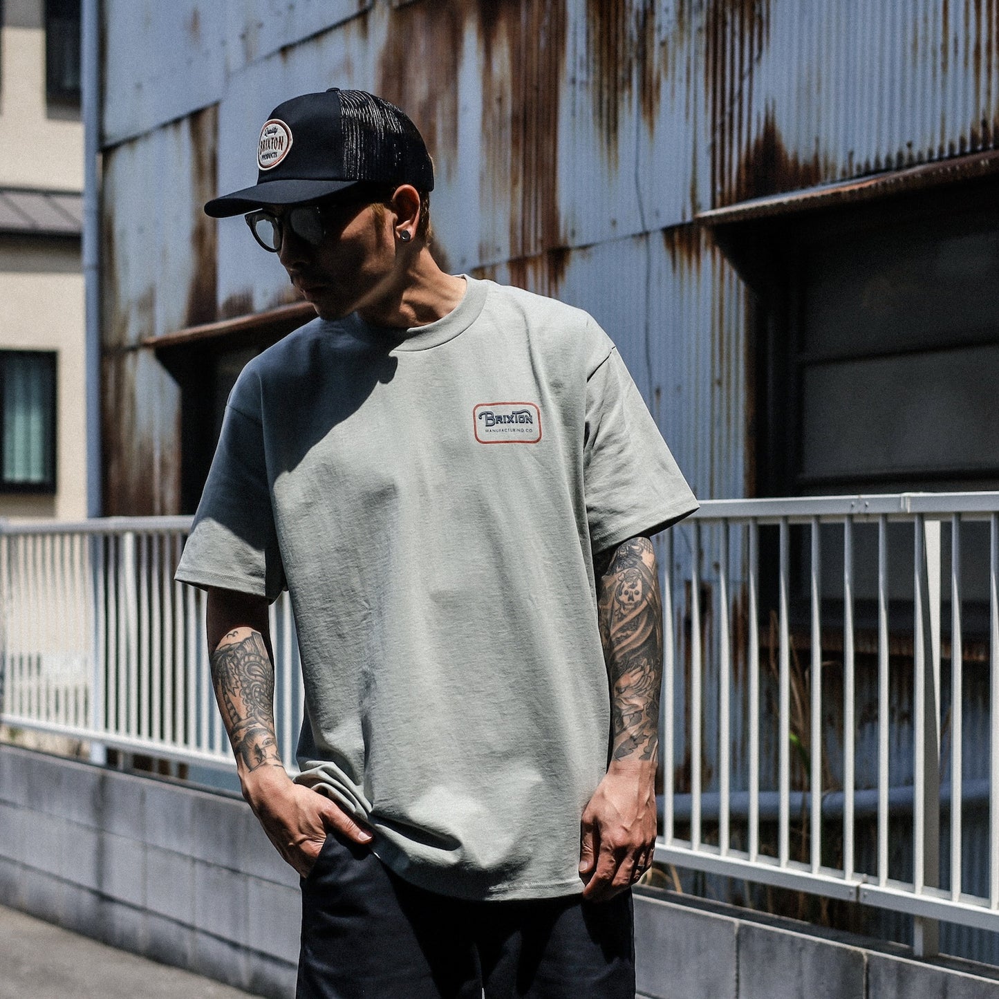 BRIXTON / GRADE S/S STD  (DESERT GREEN/DARK NAVY/AMBER TERRAIN)