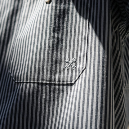 BLUCO / STANDARD WORK SHIRT S/S -STRIPE- (IVORY)