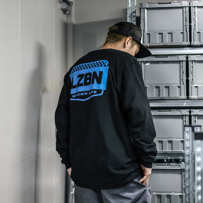 LZBN / WORKERS L/S TEE (BLACK/BLUE)