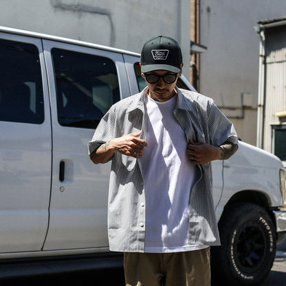 BLUCO / STANDARD WORK SHIRT S/S -STRIPE- (IVORY)