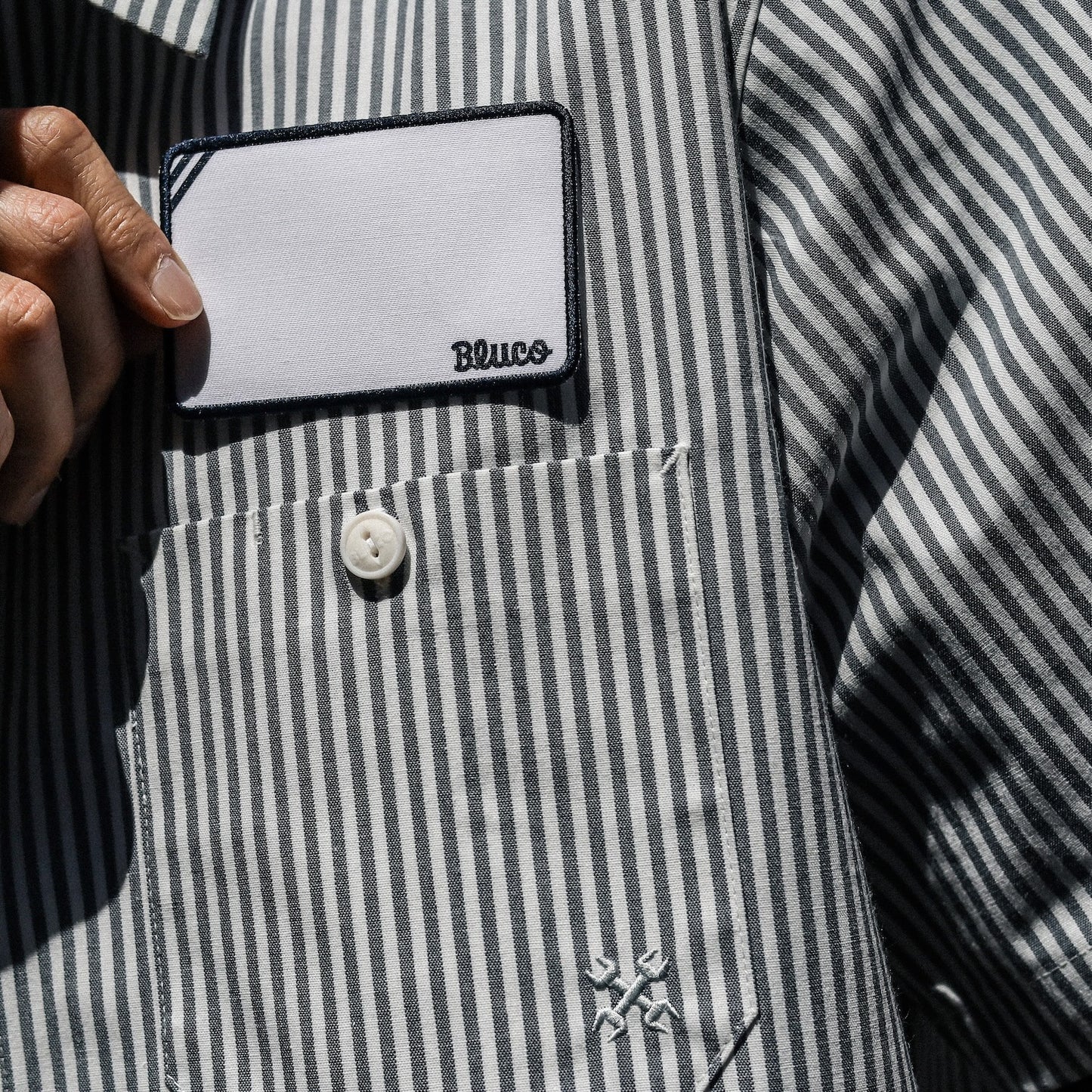 BLUCO / STANDARD WORK SHIRT S/S -STRIPE- (IVORY)