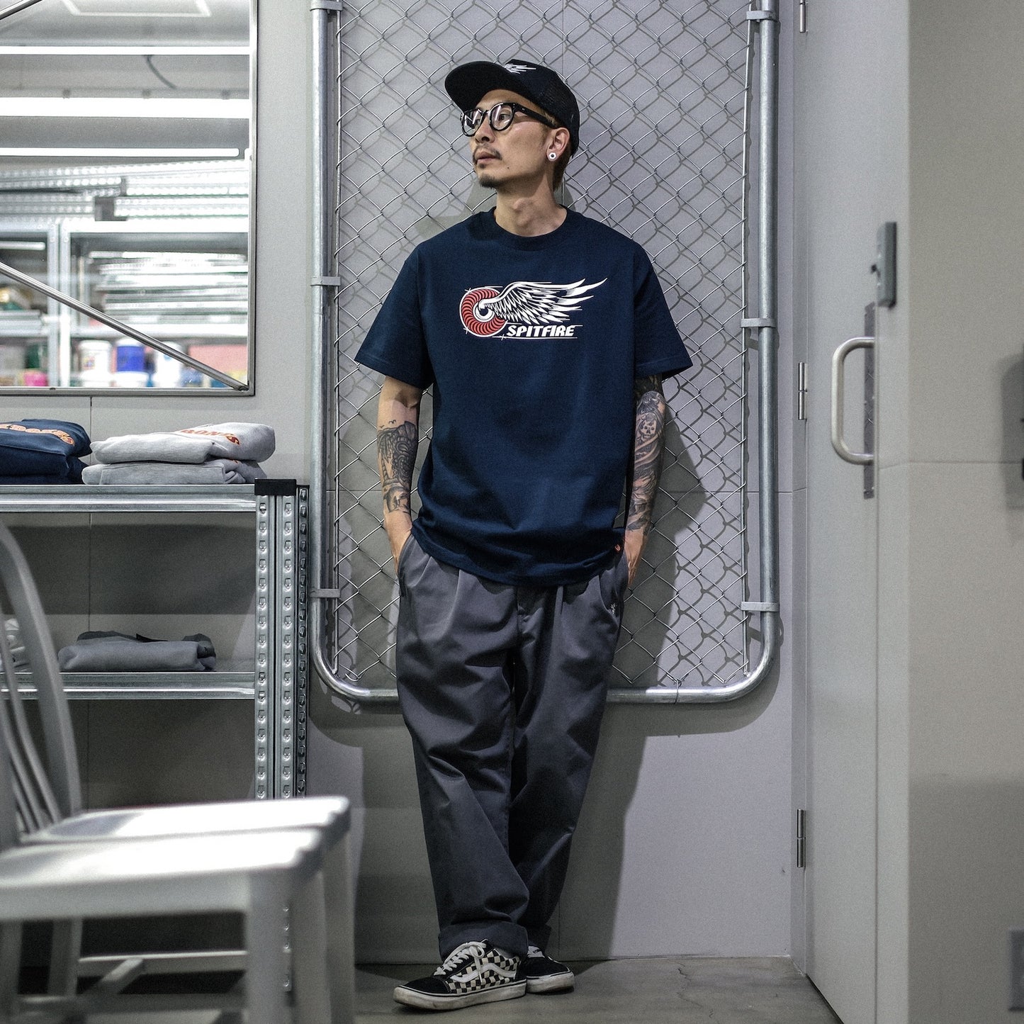 SPITFIRE / CLASSIC WING S/S TEE (TRUE NAVY)
