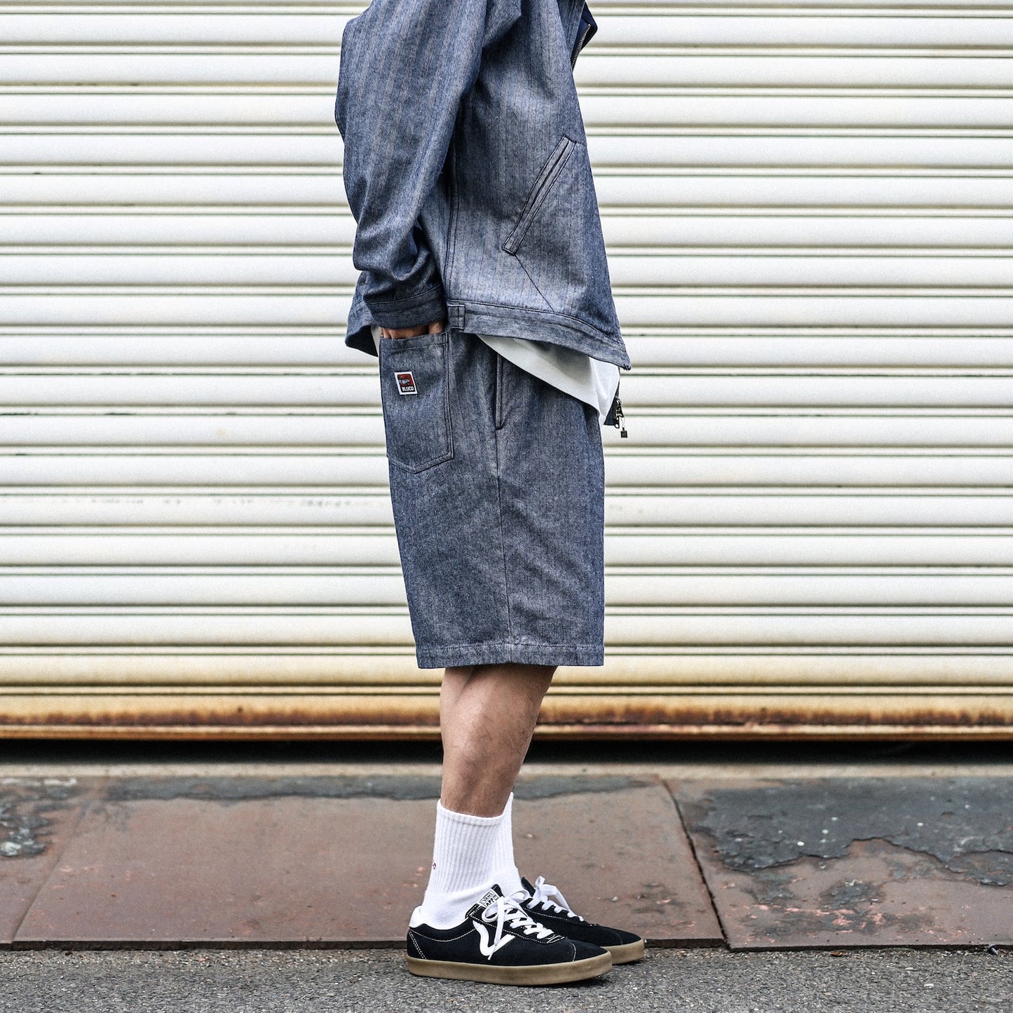 BLUCO / 12OZ DENIM EASY WORK SHORTS (HERRINGBONE)