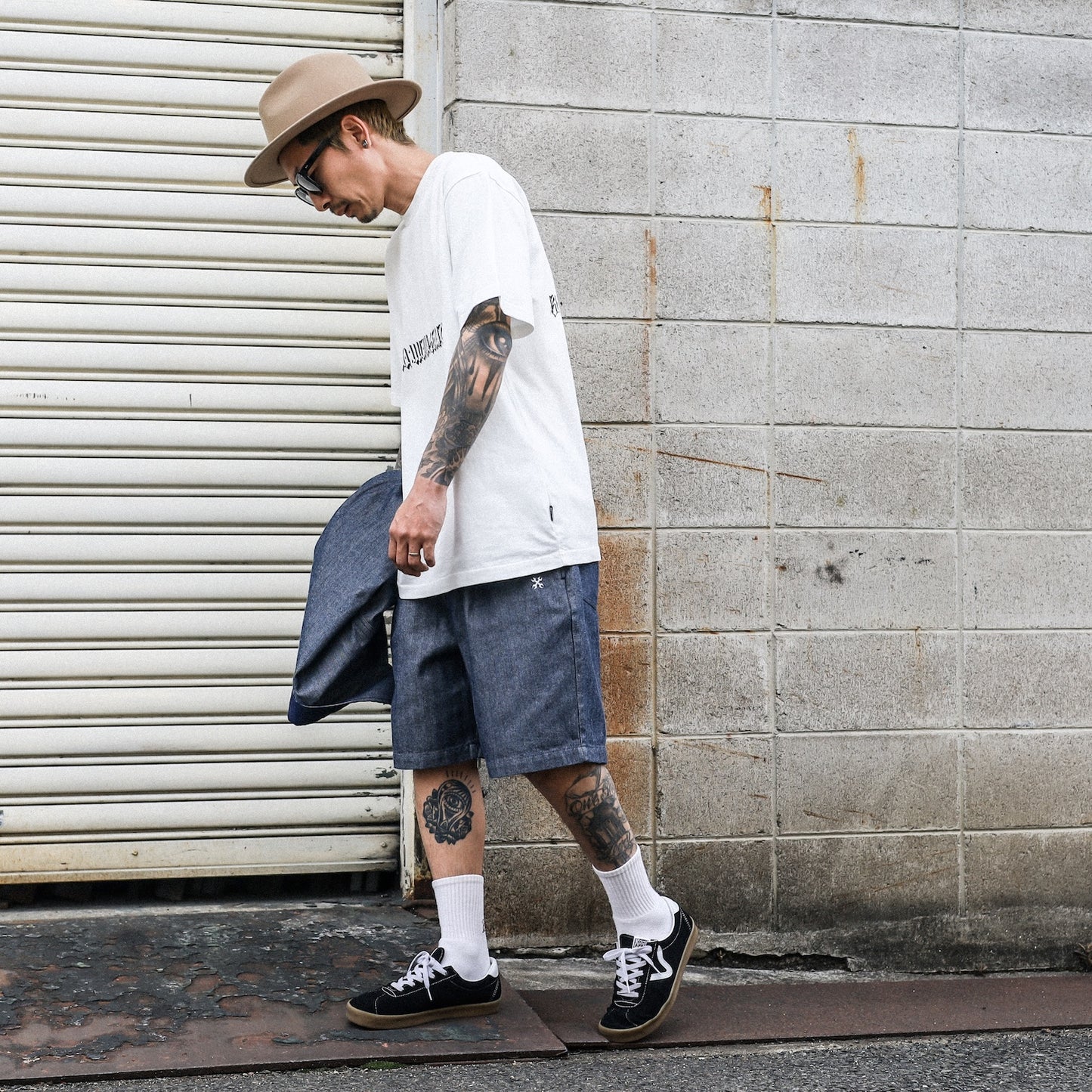 BLUCO / 12OZ DENIM EASY WORK SHORTS (HERRINGBONE)