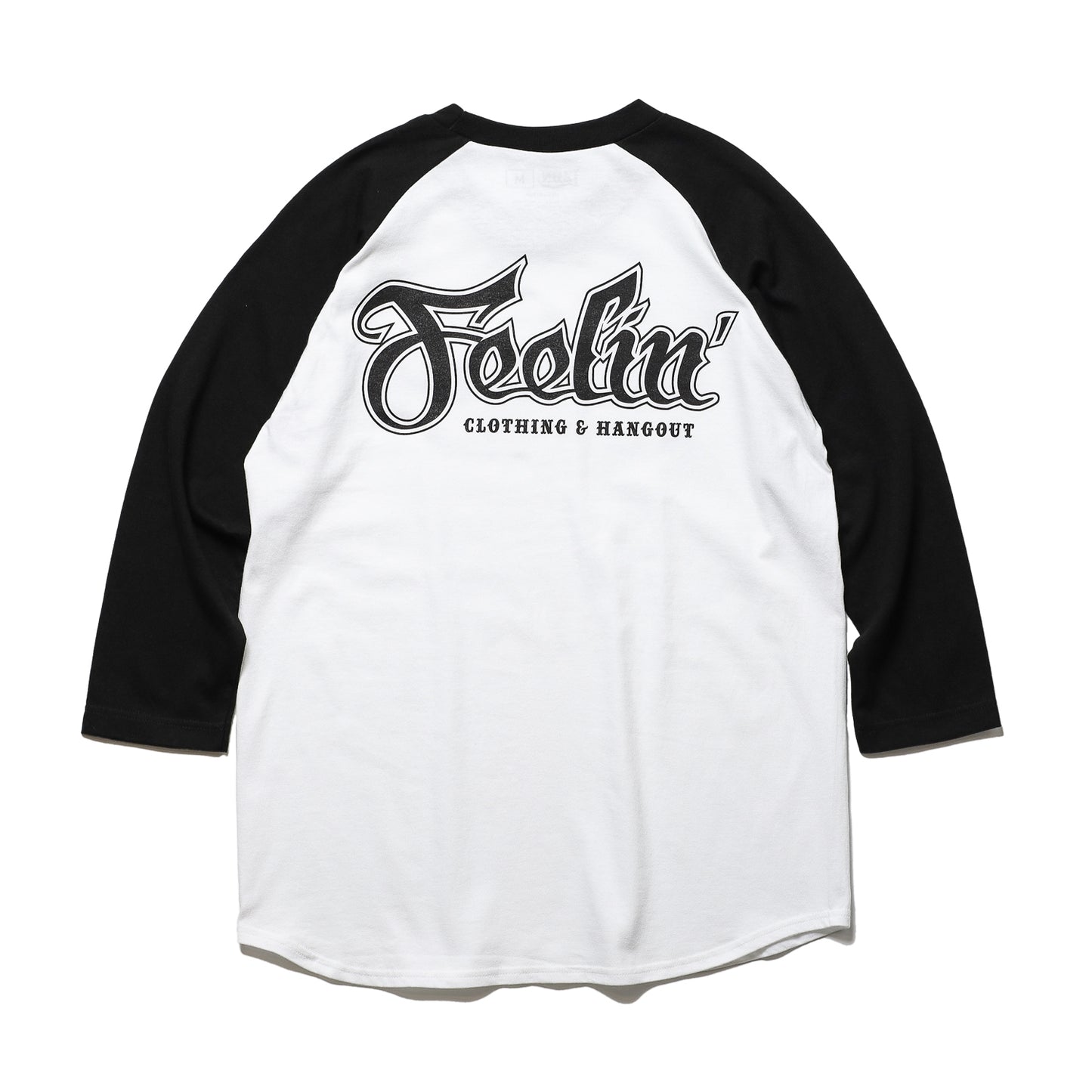 LZBN / Feelin' LOGO RAGLAN 3/4 TEE (WHITE/BLACK)