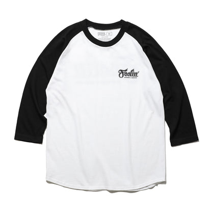 LZBN / Feelin' LOGO RAGLAN 3/4 TEE (WHITE/BLACK)