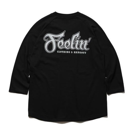 LZBN / Feelin' LOGO RAGLAN 3/4 TEE (BLACK)