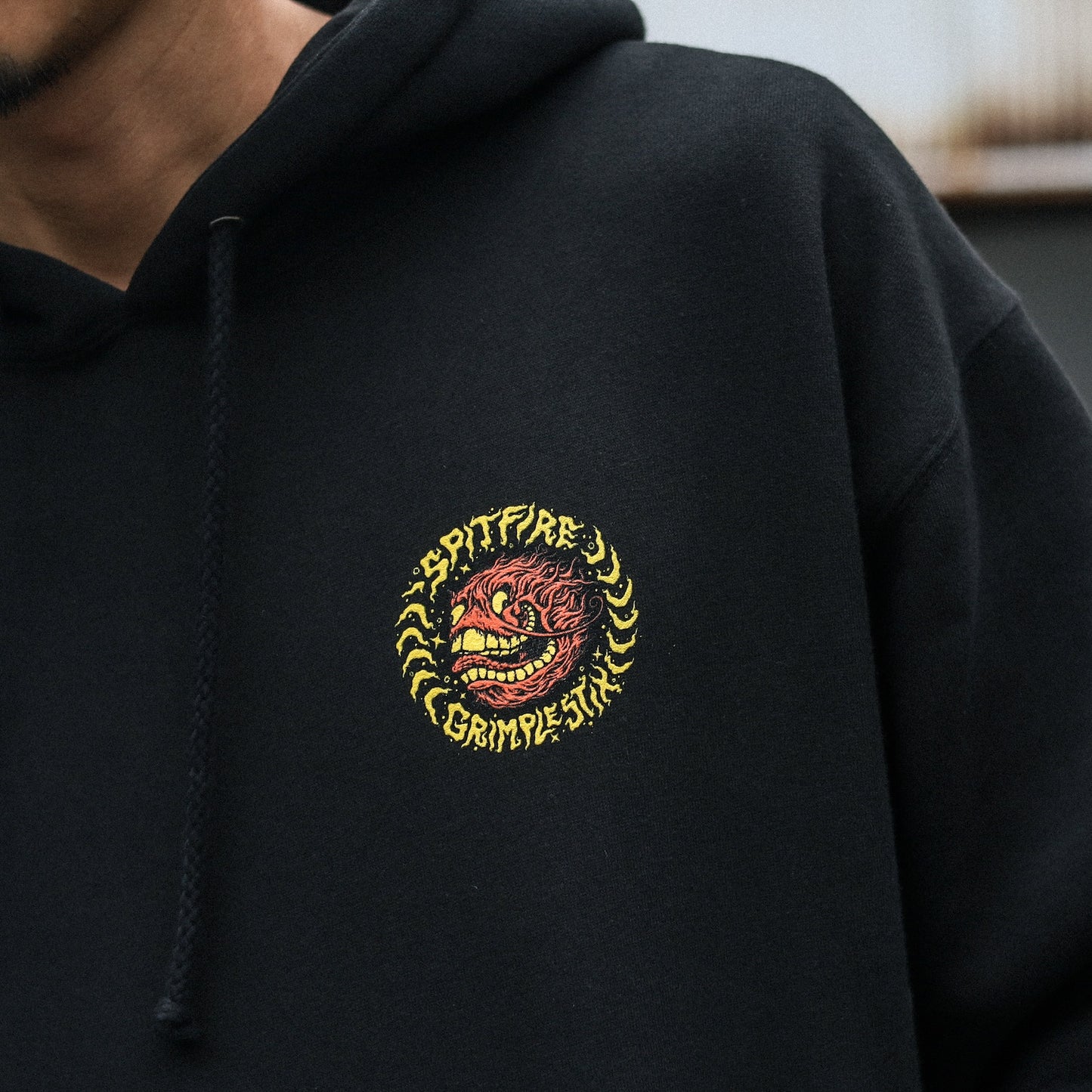 SPITFIRE X GRIMPLE STIX / FLYING GRIMPLE HOODIE (BLACK)