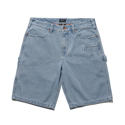 BRIXTON / BUILDERS CARPENTER BAGGY SHORT (WASHED BLUE DENIM)