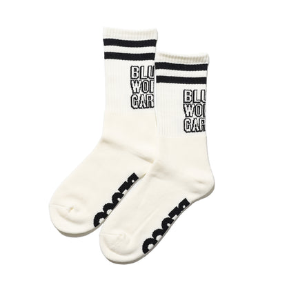 BLUCO / 2-PACK SOX -BLOCK- (WHITE/BLACK・WHITE/GREEN)
