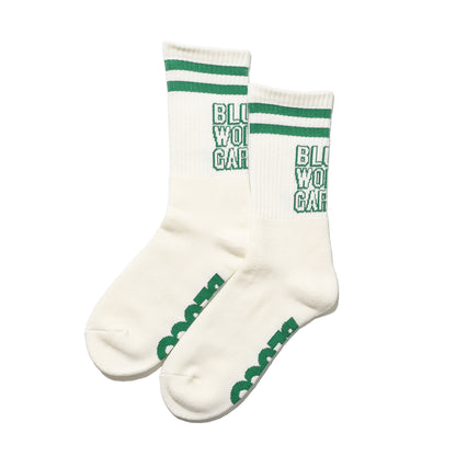 BLUCO / 2-PACK SOX -BLOCK- (WHITE/BLACK・WHITE/GREEN)