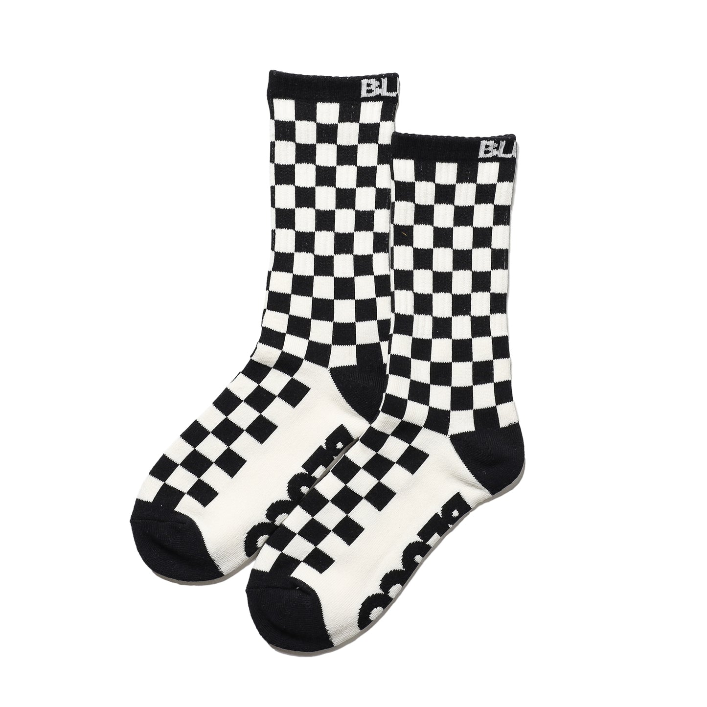 BLUCO / 2-PACK SOX -CHECKER- (WHITE/BLACK・MUSTARD/BLACK)