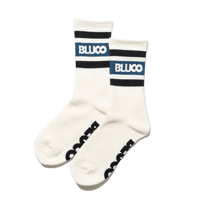 BLUCO / 2-PACK SOX -LINE- (WHITE/NAVY・WHITE/BURGUNDY)